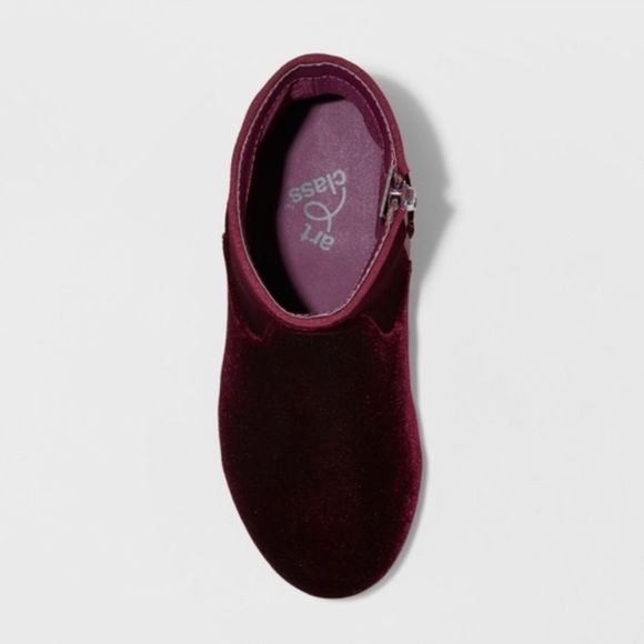 Art Class Paris Velvet Fashion Boots Burgundy New - Picture 2 of 6